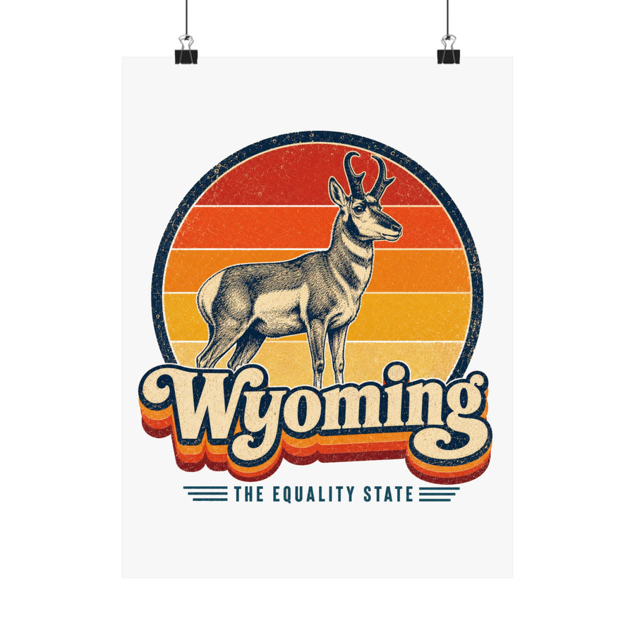Wyoming Pronghorn Antelope Poster