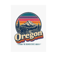 Oregon Retro Sunset Poster
