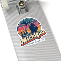 Michigan Retro Sunset Sticker