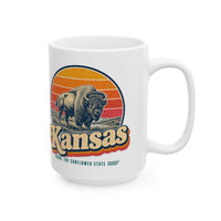 Kansas Buffalo On Prairie Mug