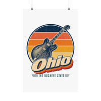 Ohio Rock And Roll Guitar Poster