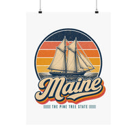 Maine Windjammer Schooner Poster