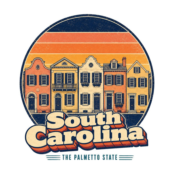 South Carolina Rainbow Row Charleston Tee