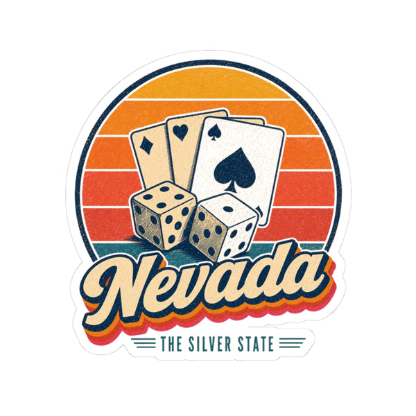 Nevada Dice And Playing Cards Sticker