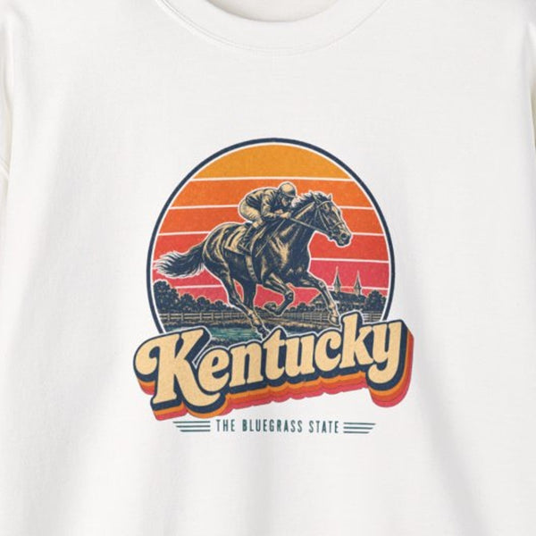 Kentucky Racehorse And Jockey Sweatshirt