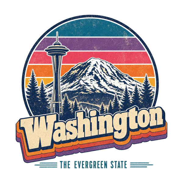 Washington Retro Sunset Tee