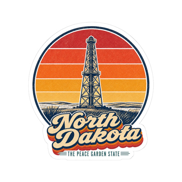 North Dakota Oil Derrick Sticker