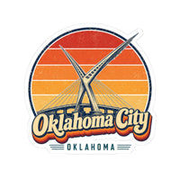 Oklahoma City Retro Sunset Sticker