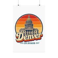 Denver Retro Sunset Poster