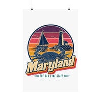 Maryland Retro Sunset Poster