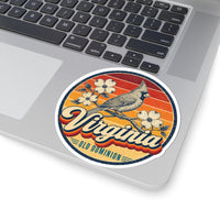 Virginia Cardinal On Dogwood Sticker