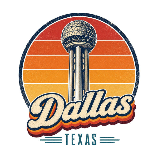 Dallas Retro Sunset Tee