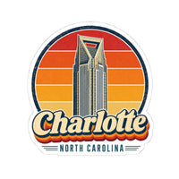 Charlotte Retro Sunset Sticker