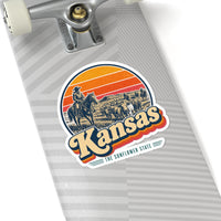 Kansas Dodge City Cattle Drive Sticker