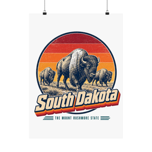 South Dakota Bison Herd Poster