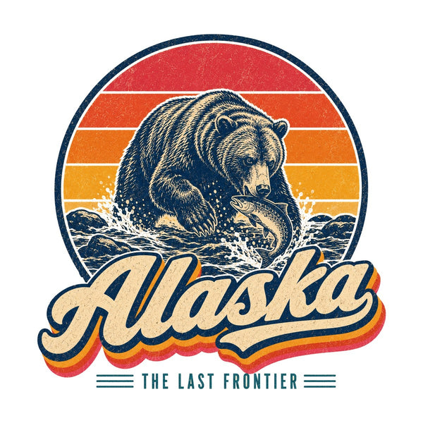 Alaska Grizzly Bear Catching Salmon Tee