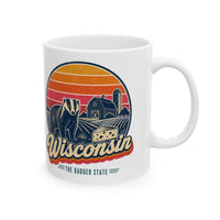 Wisconsin Retro Sunset Mug