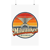 Milwaukee Retro Sunset Poster
