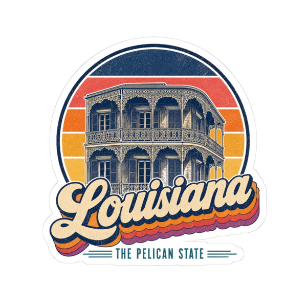 Louisiana French Quarter Balconies Sticker