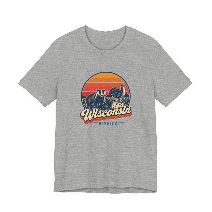 Wisconsin Retro Sunset Tee