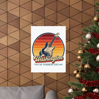 Washington Grunge Guitar Poster