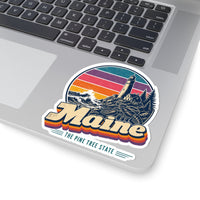 Maine Retro Sunset Sticker