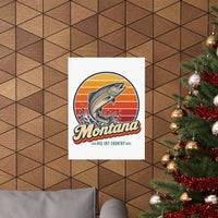 Montana Trout Leaping Poster
