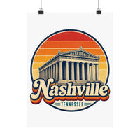 Nashville Retro Sunset Poster
