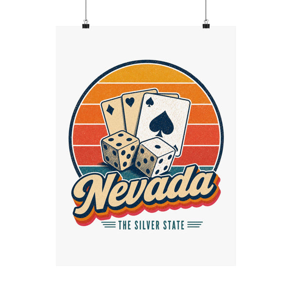 Nevada Dice And Playing Cards Poster