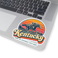 Kentucky Racehorse And Jockey Sticker