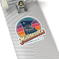 Minnesota Retro Sunset Sticker