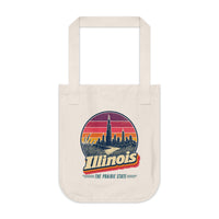 Illinois Retro Sunset Tote Bag