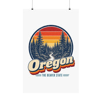 Oregon Forest Hiking Trail Poster