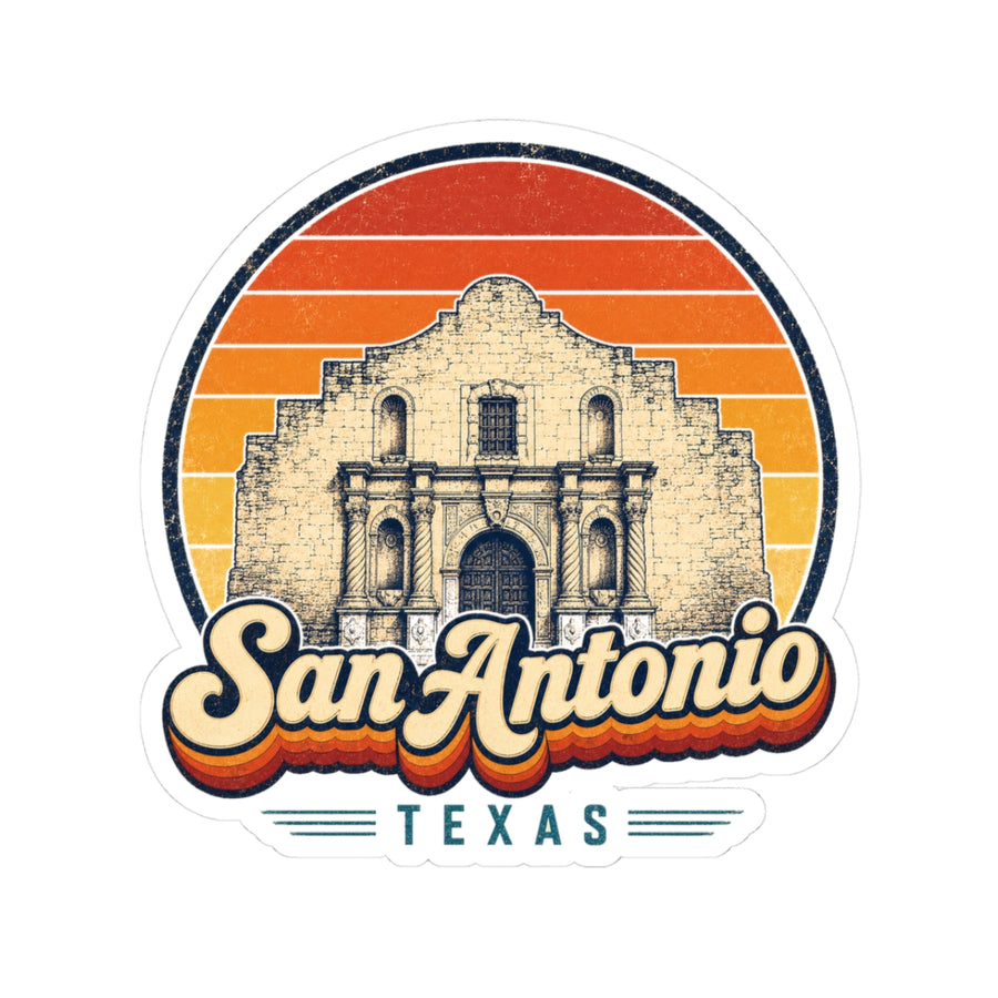 San Antonio Retro Sunset Sticker