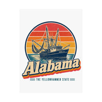 Alabama Shrimp Boats Mobile Bay Poster