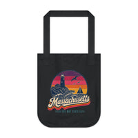 Massachusetts Retro Sunset Tote Bag