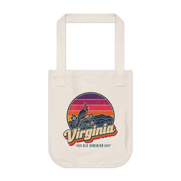 Virginia Retro Sunset Tote Bag