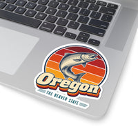 Oregon Leaping Salmon Sticker