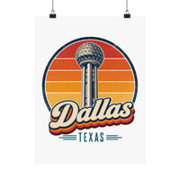 Dallas Retro Sunset Poster