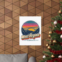 West Virginia Retro Sunset Poster