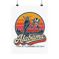 Alabama Retro Sunset Poster