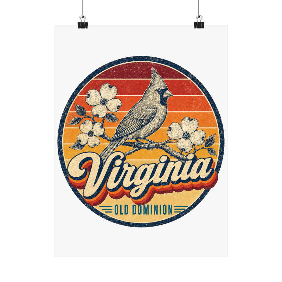 Virginia Cardinal On Dogwood Poster