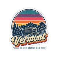 Vermont Retro Sunset Sticker