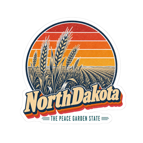 North Dakota Wheat Fields Sticker
