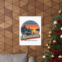 Minnesota Canoe On A North Lake Poster