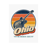 Ohio Rock And Roll Guitar Poster