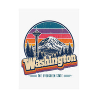 Washington Retro Sunset Poster