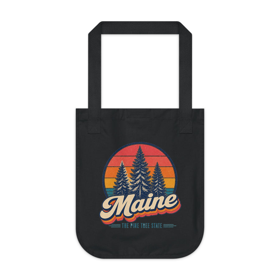 Maine Pine Trees Tote Bag