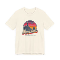 Massachusetts Retro Sunset Tee