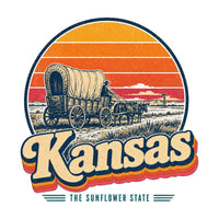 Kansas Santa Fe Trail Wagon Tee